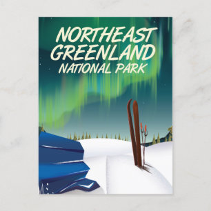 Carte Postale Affiche de voyage du nord-est du Groenland