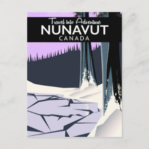 Carte Postale affiche de voyage du Nunavut Canada