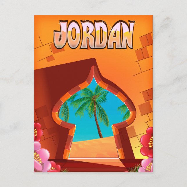 Carte Postale Affiche de voyage du palais de Jordanie (Devant)
