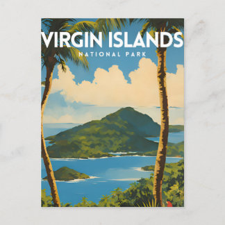Carte Postale Affiche de voyage du parc national des Îles Vierge