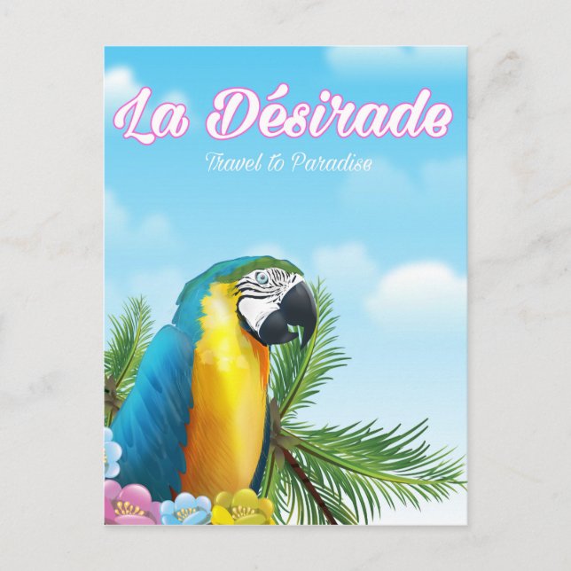 Carte Postale Affiche de voyage du perroquet de La Désirade (Devant)