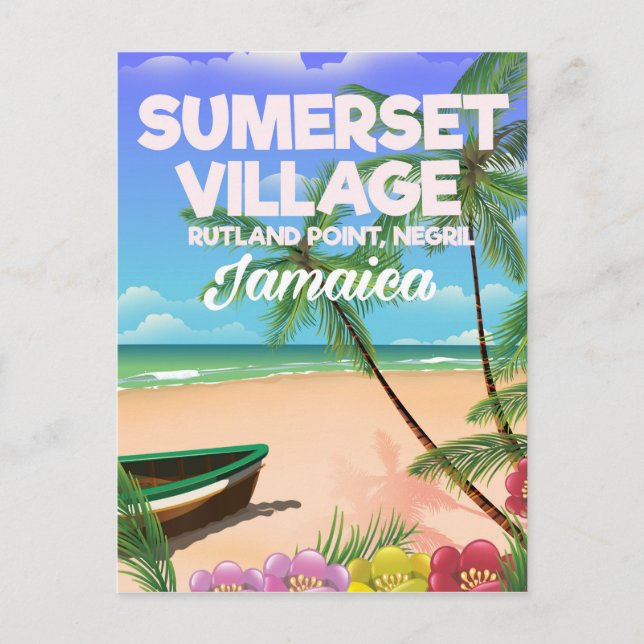Carte Postale Affiche de voyage du village de Sumerset en Jamaïq (Devant)