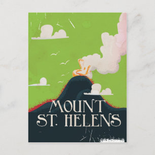 Carte Postale Affiche de voyage du volcan Mont St. Helens