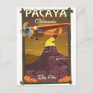 Carte Postale Affiche de voyage du volcan Pacaya Guatemala