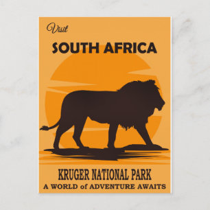Carte Postale Affiche de voyage en Afrique du Sud