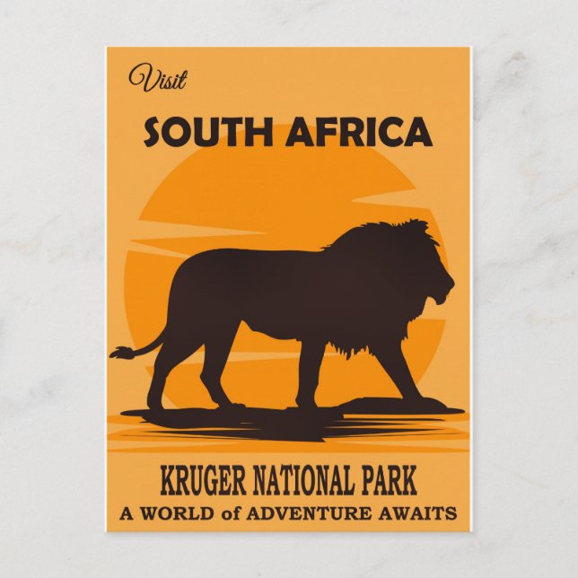 Carte Postale Affiche de voyage en Afrique du Sud (Devant)