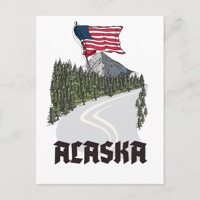 Carte Postale Affiche de voyage en Alaska (Devant)