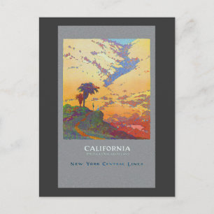 Carte Postale Affiche de voyage en Californie vintage
