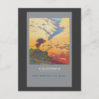 Carte Postale Affiche de voyage en Californie vintage