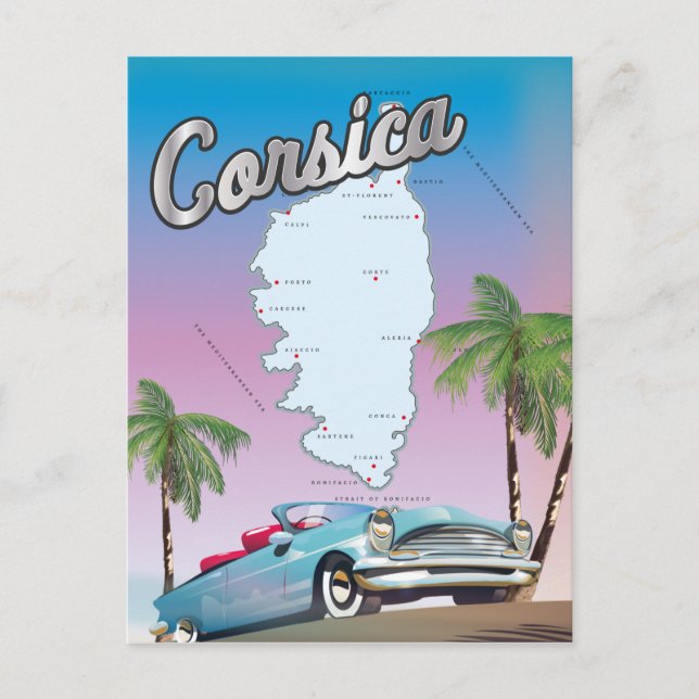 Carte Postale Affiche de voyage en Corse (Devant)