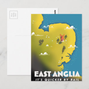 Carte Postale Affiche de voyage en Est-Anglie.