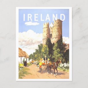 Carte Postale Affiche de voyage en Irlande vintage