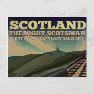 Carte Postale Affiche de voyage en locomotive en Écosse