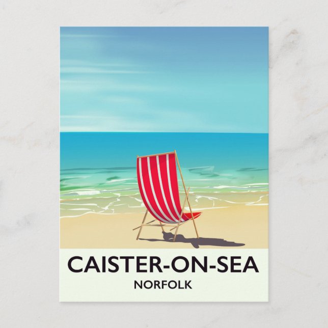 Carte Postale Affiche de voyage en mer de Caister-on-Sea (Devant)