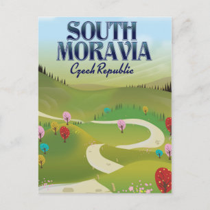Carte Postale affiche de voyage en Moravie du Sud République tch