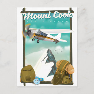 Carte Postale Affiche de voyage en Nouvelle-Zélande Mont Cook