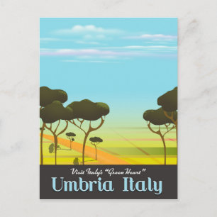 Carte Postale Affiche de voyage en Ombrie Italie