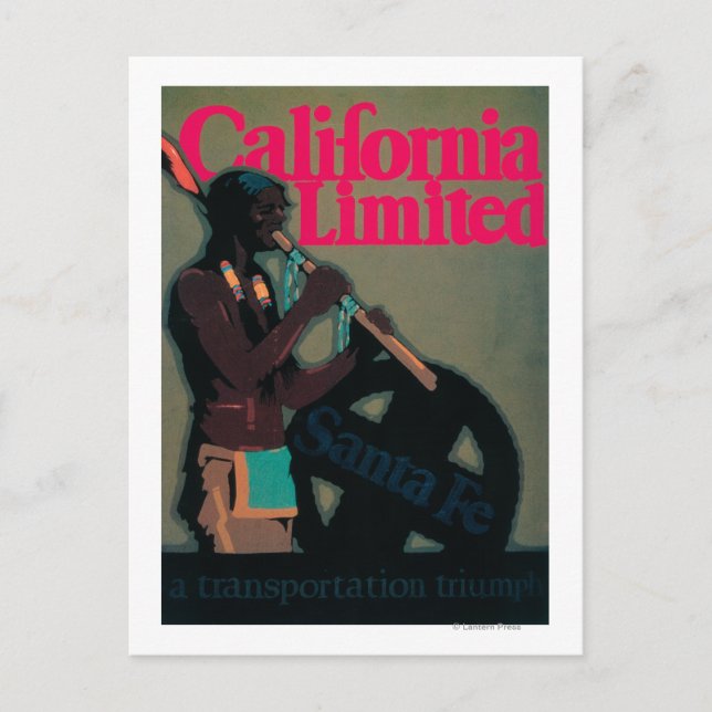 Carte Postale Affiche de voyage en train California Limited (Devant)