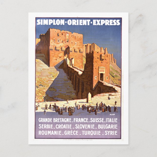 Carte Postale Affiche de voyage Express Orient (Devant)