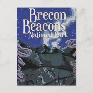 Carte Postale Affiche de voyage ferroviaire vintage des Brecon B