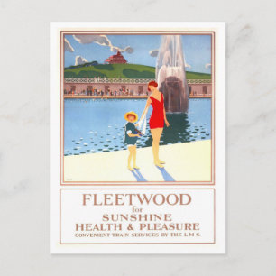 Carte Postale Affiche de voyage Fleetwood Angleterre Vintage