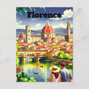 Carte Postale Affiche de voyage Florence Italie – Paysage urbain