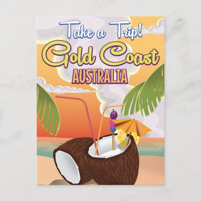 Carte Postale Affiche de voyage Gold Coast, Australie (Devant)