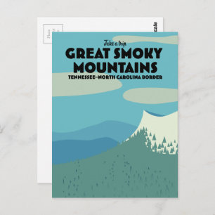 Carte Postale Affiche de voyage Great Smoky Mountains.