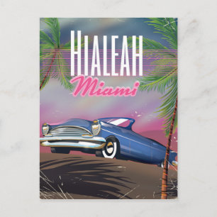 Carte Postale Affiche de voyage Hialeah Floride USA 80s