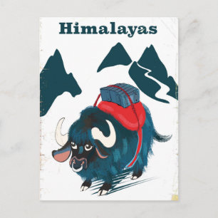 Carte Postale Affiche de voyage Himalayas Vintage