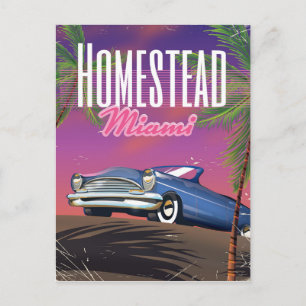Carte Postale Affiche de voyage Homestead Floride USA années 80