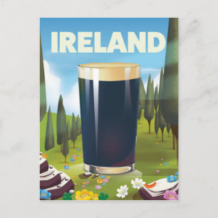 Carte Postale Affiche de voyage Irlande Pint
