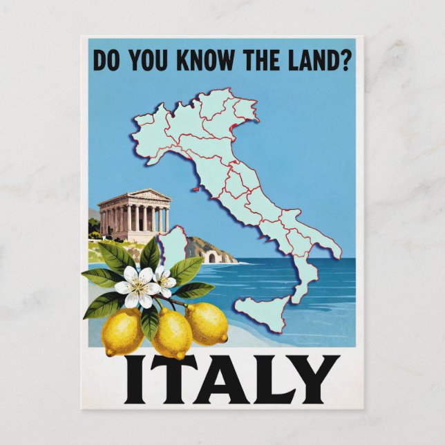Carte Postale Affiche de voyage Italie (Devant)