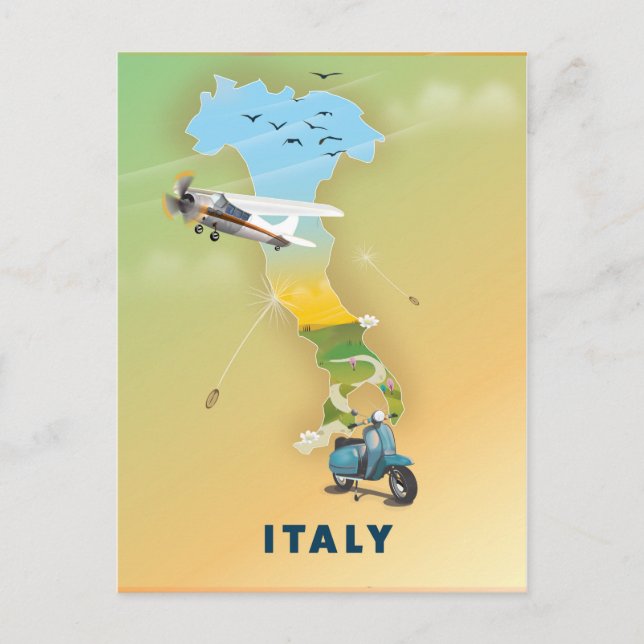 Carte Postale Affiche de voyage Italie. (Devant)