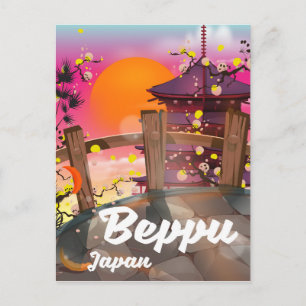 Carte Postale Affiche de voyage japonaise Beppu
