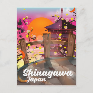 Carte Postale Affiche de voyage japonaise Shinagawa