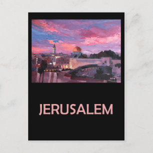 Carte Postale Affiche de voyage Jérusalem Israël Rétro