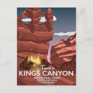 Carte Postale Affiche de voyage Kings Canyon Sierra Nevada