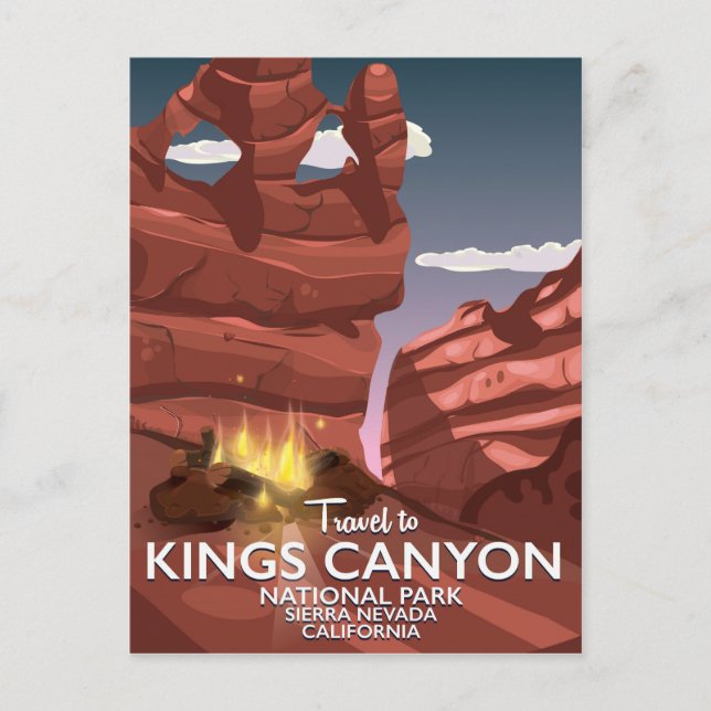 Carte Postale Affiche de voyage Kings Canyon Sierra Nevada (Devant)