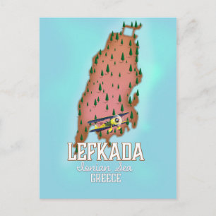 Carte Postale Affiche de voyage Lefkada Grèce.