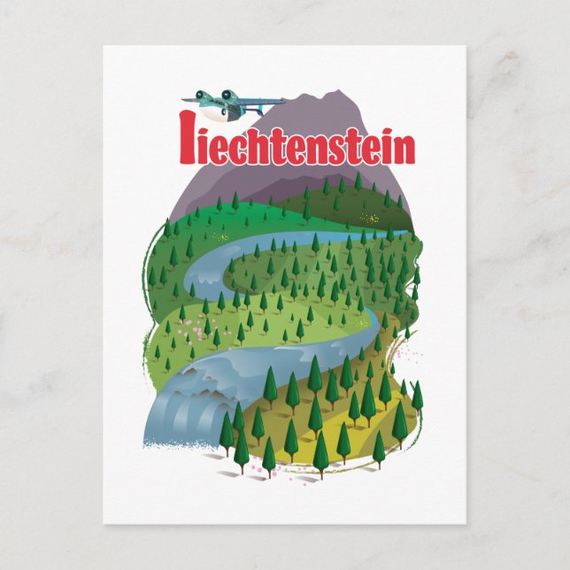 Carte Postale affiche de voyage liechtenstein (Devant)