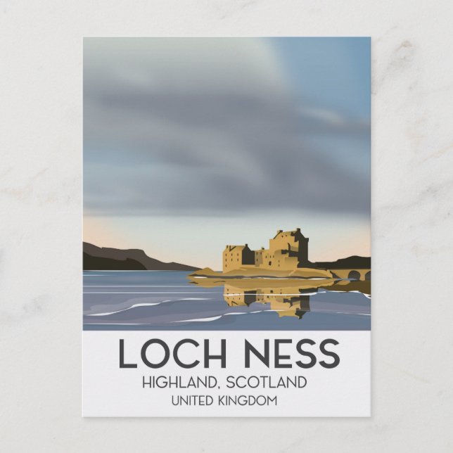 Carte Postale Affiche de voyage Loch Ness, Highlands, Écosse (Devant)