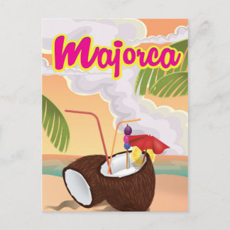 Carte Postale affiche de voyage majorca vintage.