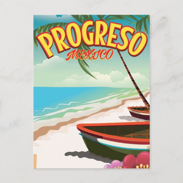 Carte Postale Affiche de voyage mexicaine Progreso (Devant)