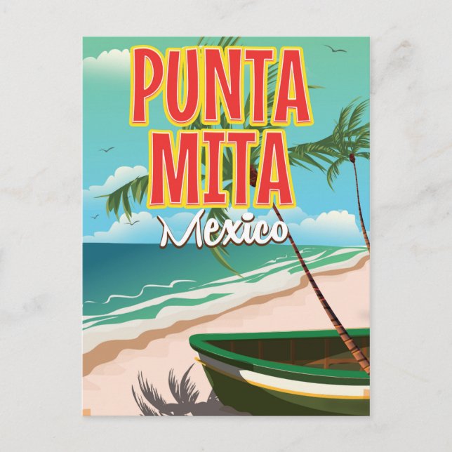 Carte Postale Affiche de voyage mexicaine Punta Mita (Devant)
