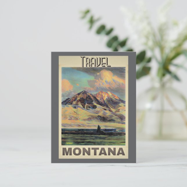 Carte Postale Affiche de voyage Montana, (Debout devant)