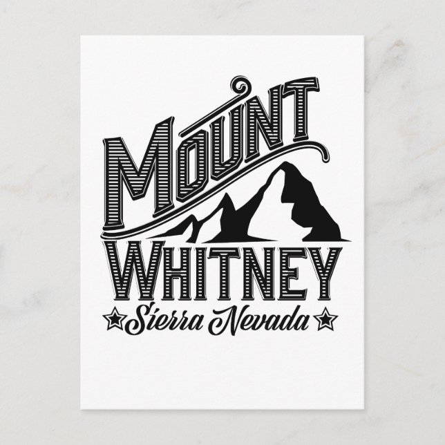 Carte Postale Affiche de voyage Mount Whitney Sierra Nevada (Devant)