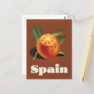 Carte Postale Affiche de voyage orange Espagne