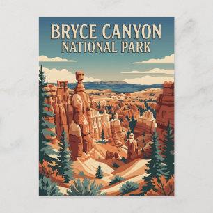 Carte Postale Affiche de voyage Parc national de Bryce Canyon Ut