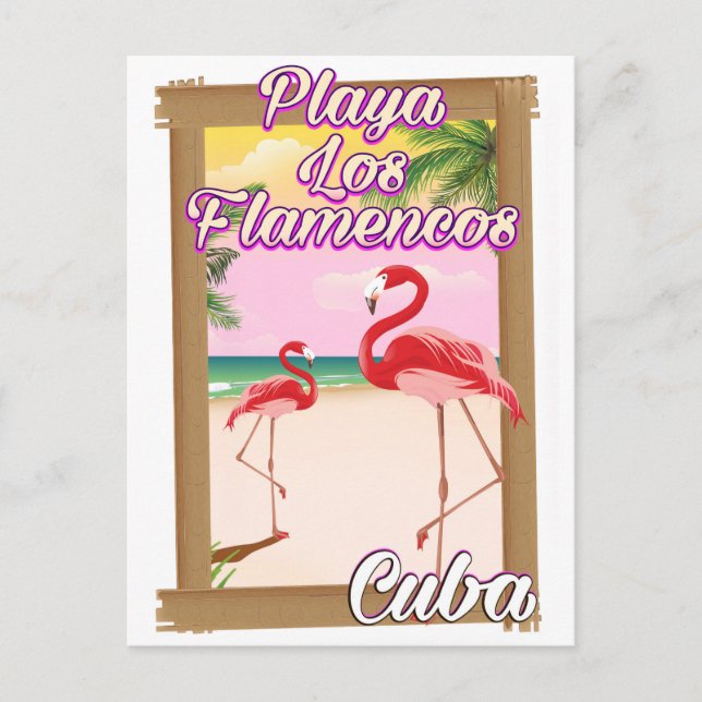 Carte Postale Affiche de voyage Playa Los Flamencos Cuba (Devant)
